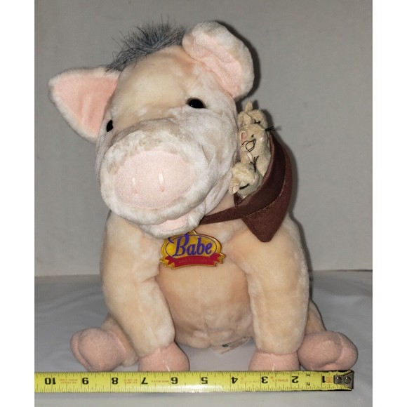 Babe And Friends Plush with Mice Blockbuster Exclusive Toy Talking Tested Works - Picture 11 of 13